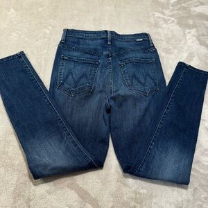 MOTHER high waisted rail hoover Jeans in anchor point